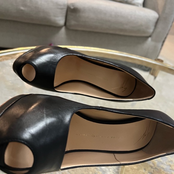 Giuseppe Zanotti Black Leather High Heel Pumps